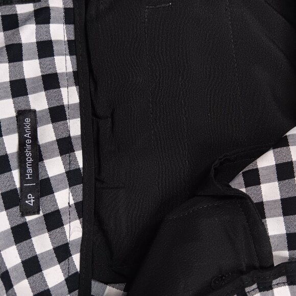 Talbots Pre-Owned Black and Ivory Hampshire Ankle Pants Size 4 Petite - Picture 11 of 13